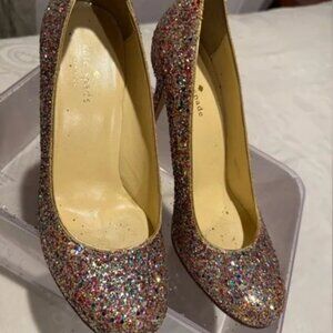 Kate Spade Rainbow Glitter Pumps 7.5